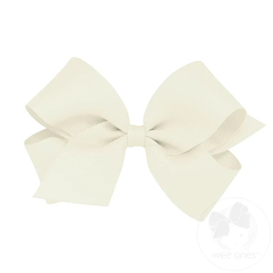 Antique White Grosgrain Bow