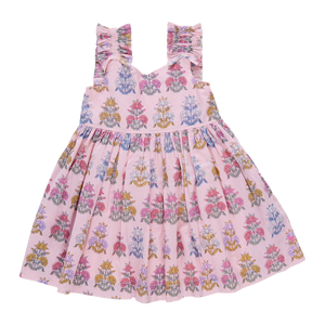Elevate your little girl's wardrobe with the Girls Via Dress from Pink Chicken! This stylish dress features a charming pink flowerette design and ruffle straps making it perfect for any spring or summer event. Made with high-quality cotton materials, your child will feel comfortable and stylish all day long. Upgrade your tween's fashion game with this must-have dress!