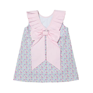 Introduce your little one to spring fashion with our Spring Floral Cassie Dress! Featuring a charming floral print and a delicate pleat-folded collar with a sweet pink back bow, this dress is the perfect blend of classic and adorable. Dress them up for any occasion with this lovely piece from Zuccini Kids.
