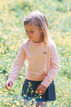 Load image into Gallery viewer, Stay warm and stylish with the Girls&#39; Crew Control Sweatshirt in Pink Lady from Prodoh. This soft pink crew sweatshirt is perfect for little girls to tweens, providing a cozy layer for those cool summer nights. Don&#39;t sacrifice comfort for fashion - this sweatshirt has got you covered!
