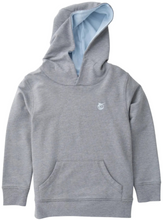 Load image into Gallery viewer, Lightweight hoodie sweatshirt featuring a striking fish graphic on the back. Crafted in Night Owl Heather, a soft light gray that pairs effortlessly with everyday wear. Perfect for layering on cool days or wearing solo for casual comfort. By Prodoh.
