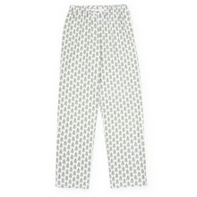 Load image into Gallery viewer, The Beckett Boys&#39; Hangout Pant in Under the Christmas Tree print by Lila &amp; Hayes offers comfort with a convenient drawstring waistband. Crafted from 100% Peruvian cotton, these pants are soft and durable. These pants make the perfect holiday loungewear!
