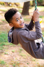 Load image into Gallery viewer, Made for adventure and everyday comfort, the Boys Spinnerbait Sweatshirt features a striking coffee quartz base with camo-inspired accents on the back graphic and inside hoodie lining. Designed by Prodoh for boys ages 4–14, this sweatshirt blends playful style with durable construction. The soft fleece keeps him cozy whether he's heading to school, playing outside, or relaxing at home.
