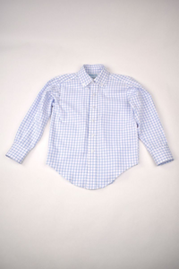 Blue Check Boys Button Down Shirt