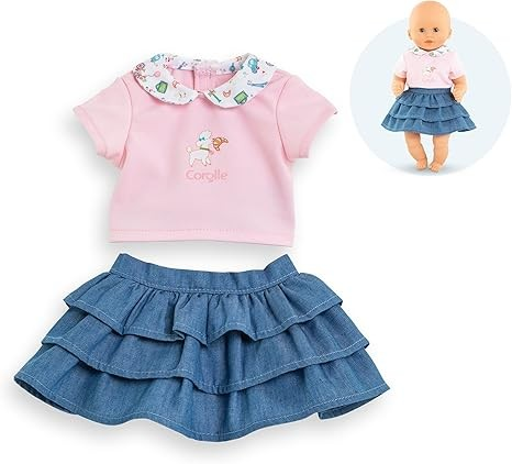 Corolle Doll Weekend in Paris Top & Skirt Set