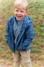 Load image into Gallery viewer, Introducing the ultimate boys puffer jacket from PRODOH! Keep your little one warm in style with this classic blue hooded design. Perfect for toddlers to tweens, this jacket will keep them cozy and stylish throughout the colder months.&nbsp;
