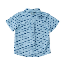 Load image into Gallery viewer, Boys&#39; Short Sleeve Fishing Shirt in Fish Print
