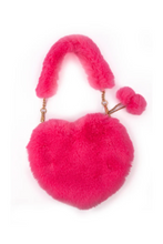 Load image into Gallery viewer, Pinky Promise Furry Fuchsia Purse
