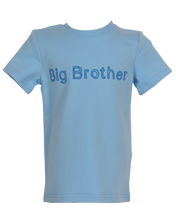 Load image into Gallery viewer, Big announcement for your little boy turning Big Brother! Custom Big Bother embroidery on chest. Comfortable polyester spandex blend knit shirt with straight sleeves and crew neck.
