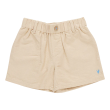 Load image into Gallery viewer, New for Boys! A fresh, more tailored look takes shape on our new to the collection Boys Jackson Short. Available in Navy or Khaki, this pull-on elastic waist short features belt loops at the waist, roomy side pockets sized perfectly for found treasures, and our signature bright blue thread detail on the fixed button at waist. Pair with our Boys Jack Shirt for a perfectly pulled-together look.
