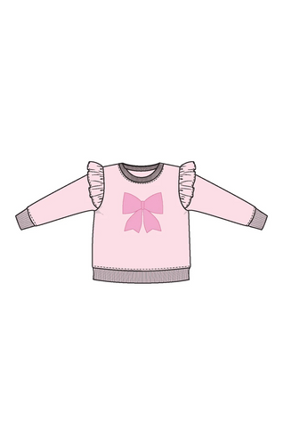 The Pretty Bows Ruffle Sweatshirt with Bow Applique from Angel Dear pairs beautifully with the Pretty Bows Tutu Skirt, creating an enchanting outfit perfect for twirling toddlers and little girls. Soft, comfortable, and charmingly detailed, this sweatshirt adds a touch of sweetness and style that’s ideal for playdates or special occasions. Dress your child in this delightful set for a look that’s both cute and cozy.