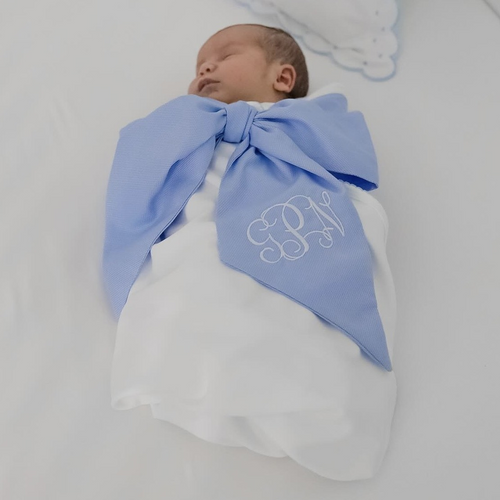 You’ll never want to wrap your bundle of joy in anything else after you see how comfortable they are in this Pima cotton Swaddle Wrap from Marcela Gifts. It’s made of 100% Peruvian Pima cotton, for the softest touch possible. Add a monogram to the sash to add a sweet personalized touch. 