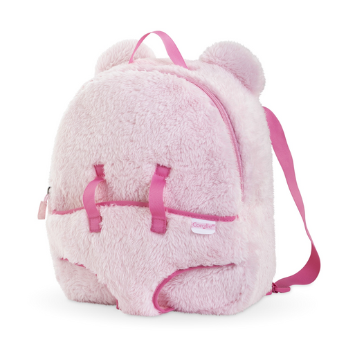 Take your favorite doll with you on all your adventures! There's plenty of room in the zip-shut backpack for everything your little one might want to bring along, from snacks and toys for them to blankies, bottles, and outfits for their dolly. Then, once they're ready, they can strap their favorite baby doll securely into the carrier and head out the door!

Adorable - and cozy! - pretend play goes wherever they go with the Bebe Plush Backpack Baby Doll Carrier. Doll not included.