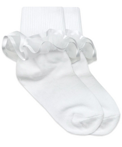 Frilly Ruffle Lace Turn Cuff Socks 1 Pair