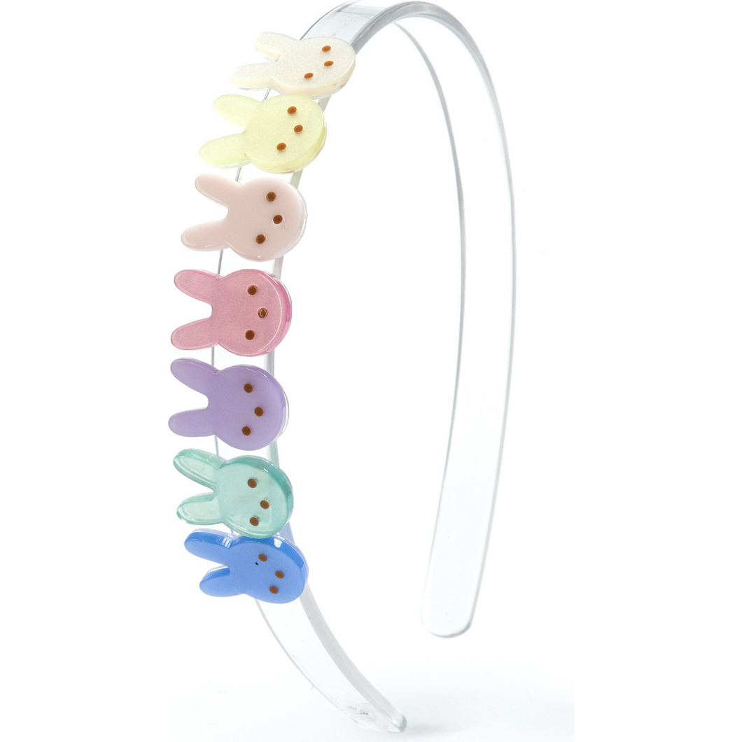Indulge in playful and stylish accessorizing with the Bunny Peeps Acrylic Headband from Lilies & Roses. Made with love and attention to detail, this headband adds a touch of whimsy to any outfit. Embrace the joy and charm of spring with this must-have accessory!