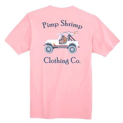 Get ready for your next adventure with our Youth Pink Off-Road Short Sleeve Pocket T-Shirt! This girls shirt from Pimp Shrimp Clothing Co. is the perfect blend of style and functionality. Featuring a convenient front pocket with our logo and a cool back design of an off roading shrimp, this shirt is perfect for any adventure.