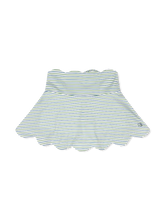 Load image into Gallery viewer, Zoe Scallop Skort in Pistachio and Blue Stripe from Set Athletics is a fun and classic styled skort for all her athletics this season. Pairs perfectly with the Maggie top in Baton Rouge Blue. Take it into the fall with a pullover to match!
