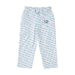 After all that adventuring, angling, beaching and boating...you're going to need some down time! Rest up and lounge around in our PRODOH&nbsp;Kids lounge life pant with Marlin Fish Print on white knit Peruvian cotton fabric! Pair with any of our performance fishing t-shirts snd complete your cozy look with a Spinnerbait or Crew Control Sweatshirt!

92% Cotton 8% Spandex
Elastic Waistband with Drawcord
Machine Washable