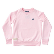 Load image into Gallery viewer, Stay warm and stylish with the Girls&#39; Crew Control Sweatshirt in Pink Lady from Prodoh. This soft pink crew sweatshirt is perfect for little girls to tweens, providing a cozy layer for those cool summer nights. Don&#39;t sacrifice comfort for fashion - this sweatshirt has got you covered!
