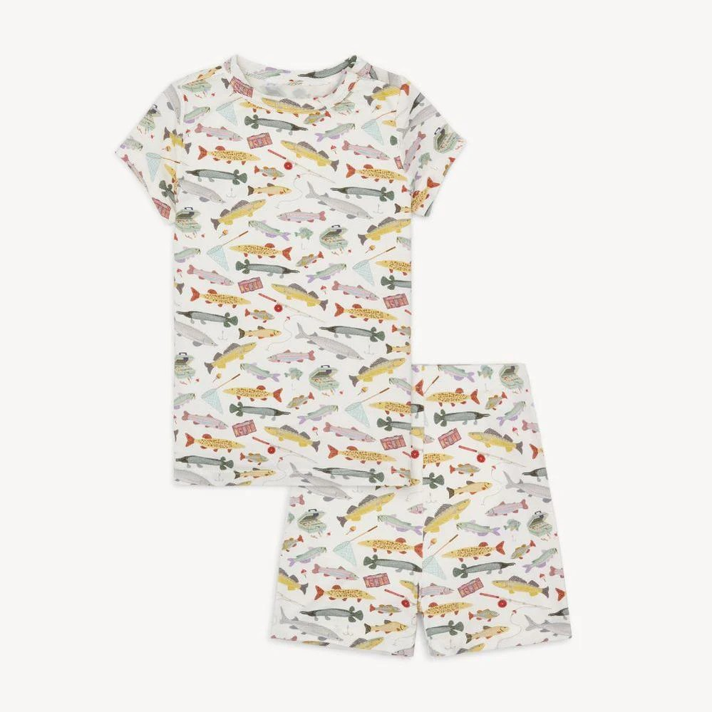 Make bedtime fun with the Reel Good Time Matching Pajama Set from Magnetic Me. Featuring a charming fish and tacklebox print, this set is perfect for your little angler. Crafted for comfort and style, it’s ideal for your fish-loving toddler boy to enjoy cozy nights and playful mornings.
