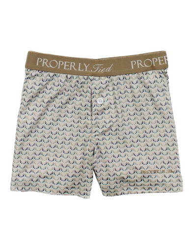 Boys Inlet Boxer - Antlers print from Properly Tied. 1 Pair. Comes in a convenient bag- Great for gifting!