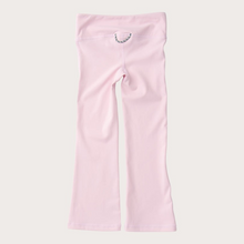 Load image into Gallery viewer, Watch her strut, stretch, and shine in the&nbsp;Girls' Athletic Flare Legging in Pink Lady —a bold twist on a classic activewear staple. With its comfy high-rise waistband and flattering flare leg, this legging blends form, function, and a whole lot of fun. Built for everything from yoga class to dance rehearsal to weekend errands with mom.
