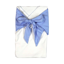 Load image into Gallery viewer, You’ll never want to wrap your bundle of joy in anything else after you see how comfortable they are in this Pima cotton Swaddle Wrap from Marcela Gifts. It’s made of 100% Peruvian Pima cotton, for the softest touch possible. Add a monogram to the sash to add a sweet personalized touch.&nbsp;
