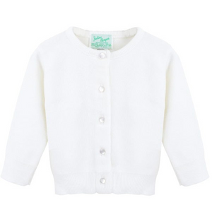 Wrap your little one in cozy comfort with our Cotton Cardigan in White. Made from 100% cotton, it's perfect for all-day wear and compliments their stylish smocked or peter pan collar outfits. Available in a range of sizes for NB-toddlers, it's the perfect layer for any chilly day. Elevate their wardrobe with Julius Berger!