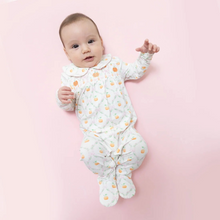 Load image into Gallery viewer, Infant Girls Pretty Pumpkin Trellis  Smocked Footie
