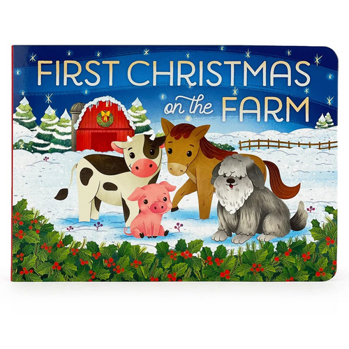 On Holly Berry Farm, it is the farm animals' first winter AND first Christmas. They were born in the spring and they've never seen snowflakes or ice skating before! Sleigh rides and Christmas carols are all new, too! They watch the farm family bring a tree into the house and then decorate it with colorful lights! They love it all, but best of all is the surprise they get on Christmas Day! 