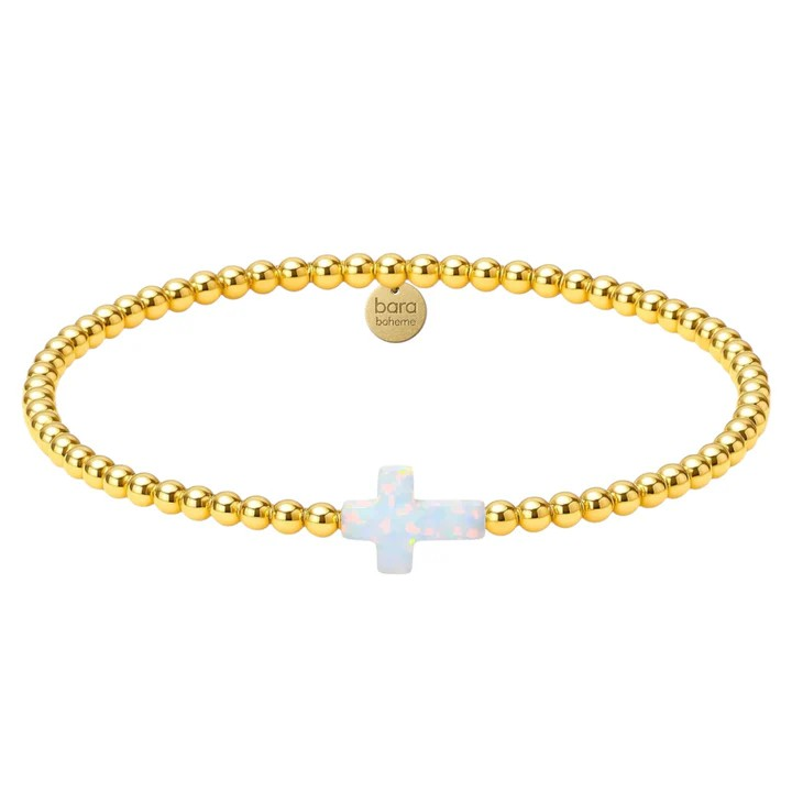 3mm Cross Beaded Bracelet