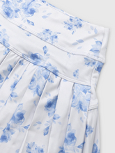 Load image into Gallery viewer, The Girls Nicole Athletic Skort from J Marie pairs effortless style with performance. Featuring a striking blue floral pattern that coordinates beautifully with the Nicole Slouch Tee, this skort is built for active play. The flexible fabric blend delivers durability through high-energy movement, while a wide waistband ensures a secure, comfortable fit that stays put. Built-in shorts provide extra coverage and peace of mind—perfect for running, jumping, and all-day adventures.
