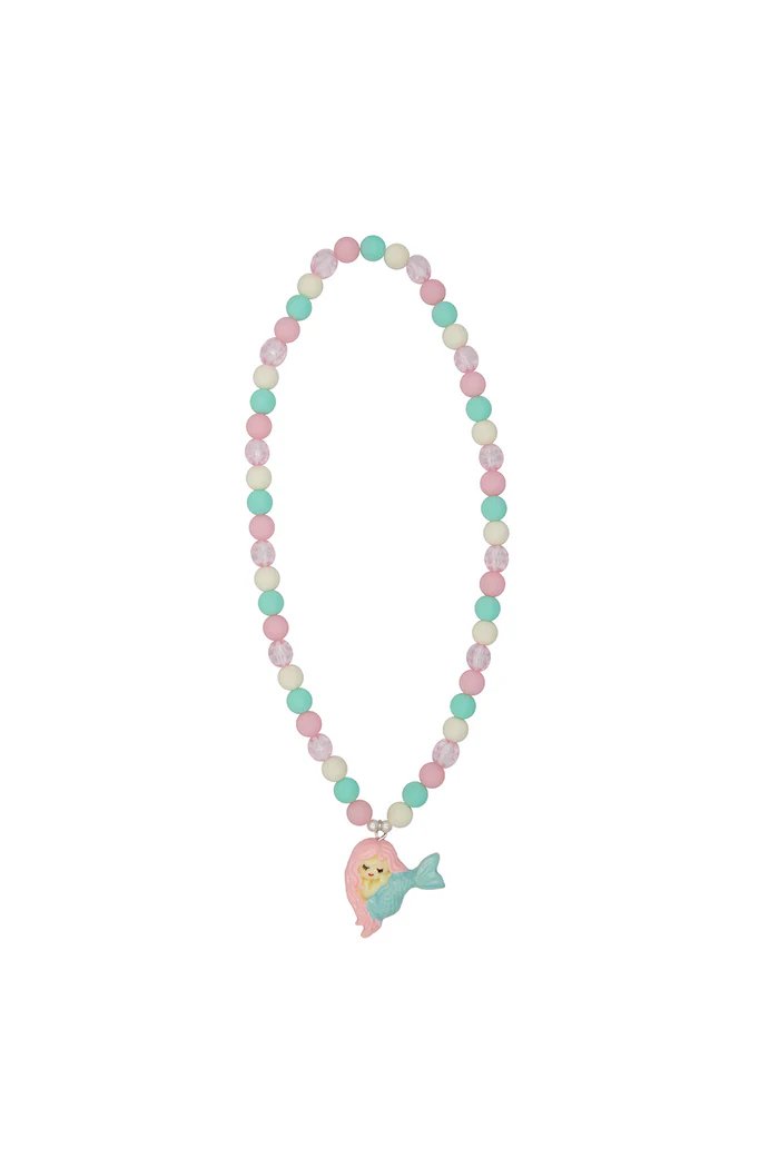 Capture the mystical mermaid vibe with this matte mermaid necklace. With chunky beads and a mermaid pendant. Available in Pink or Purple. Add the Misty Mermaid Dress for your favorite Mermaid lover!