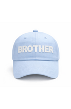 Load image into Gallery viewer, Celebrate sibling pride with our Brother Baseball Hat! This fun cap is the perfect way for brothers to show off their role with playful style.  Perfect for daily outings or a family photo moment!
