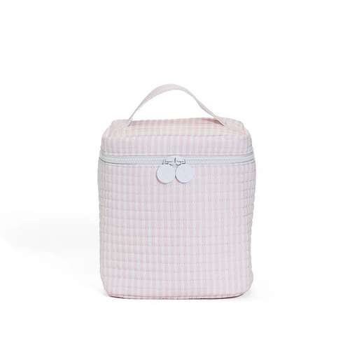 Quilted Pimlico Go Go Lunch & Bottle Bag from TRVL Design. 

Whether heading to preschool, day care, camp, or a family outing the adorable Go Go Lunch & Bottle Bag has plenty of room for your child's meal, drink, and a snack.  It’s compact enough to fit inside their backpack and the 2-way zip design makes it simple for kiddos to open themselves. Perfect storage for baby bottles too and has an inside mesh pocket for ice packs, love notes and fits most bent