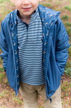 Load image into Gallery viewer, Boys Hooded Puffer Jacket from Prodoh in blue. This sporty layer combines warmth, comfort, and rugged durability. Designed to keep up with every move, it easily transitions from playground recess to weekend trail outdoor exploration.
