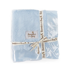 Load image into Gallery viewer, Softness and texture, everything your little snugglers are looking for! This sweet, cuddly blanket, with its nibble fur and satin binding, is perfect for cozy cuddles and comforting moments. Your little one will love snuggling up with this blanket, feeling the gentle touch of the softest fur and the silky satin. Whether it’s bedtime, movie night or just a quiet moment, this blanket is sure to bring comfort and joy. Let the snuggles begin!
