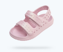 Load image into Gallery viewer, Just like your tiny adventurer, our signature bling design makes each pair of these cushiony, water-friendly sandals one-of-a-kind. This sparkly Chase is styled after a classic but designed with a modern twist and a biodegradable glitter made from vegetables.

Little Kid sizes starting at C4

Pre-Sale for Spring
