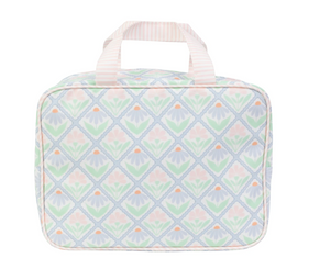 Clean, coated, and cute! Toys, snacks, hair tools, whatever you'd like - Pack it up and take it with you!

8" tall, 11" wide, 5" deep

Made with our PVC-free, wipeable, non-chlorinate coated fabric that is soft to the touch, antimicrobial, water resistant, odorless and biodegradable. This fabric has been specifically developed to be a healthier and more environmentally friendly alternative to the traditional coated material of toxic PVC.

With that being said! To care for this product, we recommend wiping c