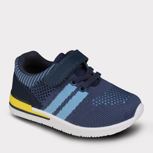 Load image into Gallery viewer, Anytime, anywhere, the Wynn Kids Sneaker is ready to take your little one on an adventure! Designed for all-day play, this sneaker features a breathable knit upper that offers flexibility and comfort. The elastic laces ensure a secure fit with easy on-and-off, while the foam cushion insole provides superior support for active feet. Whether exploring the playground, the park, or just running errands, the Wynn sneaker is built for comfort and durability, making it the perfect choice for your kiddo’s everyday 
