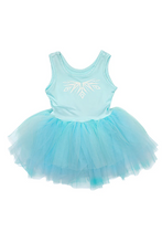 Load image into Gallery viewer, Introducing our enchanting Frozen-inspired Tutu Dress, designed to transform your little one into the ice queen herself, Elsa!

The beautiful tutu dress features a snap closure bottom for easy dressing and undressing, making it both practical and stylish. The light blue hue brings a touch of Frozen magic to every twirl, allowing your child to step into the world of Elsa&#39;s icy wonders.

Watch as your little princess embarks on a journey of imagination and adventure in this Frozen-inspired tutu dress. It&#39;s no
