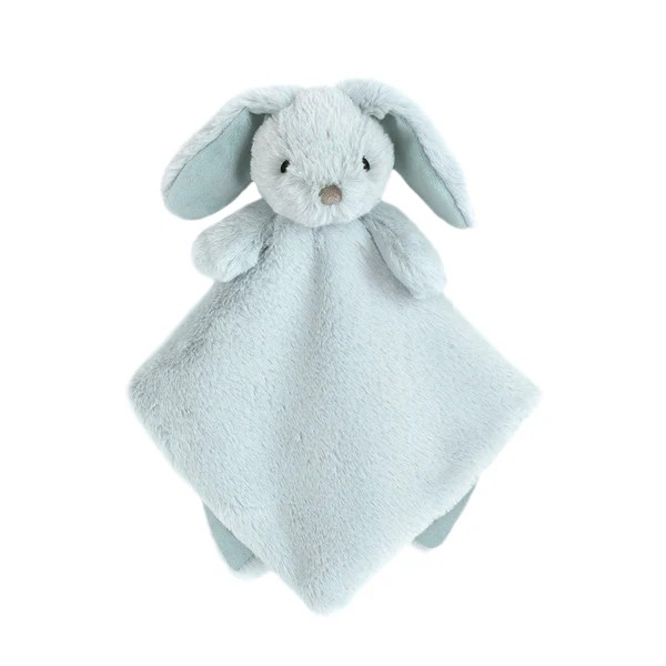 Wrap your little one in comfort with our adorable Bunny Fur Lovie, made from recycled materials! This soft, cozy lovie features a pink bunny with velvety velour-lined ears and an expertly embroidered face, perfect for babies to cuddle and self-soothe. Its blanket-style body adds extra softness, making it ideal for snuggling. Perfect for baby showers and gifts, you can also pair it with our matching rattle for a delightful set that both mom and baby will adore! Measures: 12 in / 30.5 cm.