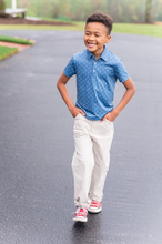 Load image into Gallery viewer, Outfit your little explorer in these Boys Original Angler Pant- Non Cargo—the ultimate pants for casting lines, climbing trees, and everything in between. Crafted from lightweight, sun-safe fabric with functional details like utility pockets and belt loops, these pants deliver all-day comfort and durability built for wild-hearted boys. Active boys can take these from outdoors to special event with the addition of a button up or polo!&nbsp;
