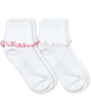 Load image into Gallery viewer, Ripple Edge Smooth Toe Turn Cuff Socks 2 Pair Pack
