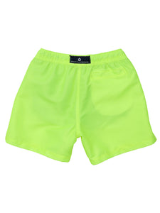 Splash into summer with these uber-bright citron yellow swim shorts, made for energetic beach days. They feature a sturdy self-fabric waistband with an adjustable drawstring, ensuring a comfortable fit while the bold color keeps you visible and stylish on busy beaches or at the pool.