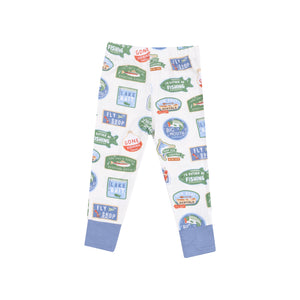 Get your little angler ready for bed in style with the Boys Bait Shop Loungewear Set from Angel Dear. Made with soft bamboo fabric, this favorite pajama set features colorful bait shop and fishing sign prints. Perfect for infant and toddler boys, this set will keep your little one comfortable all night long.