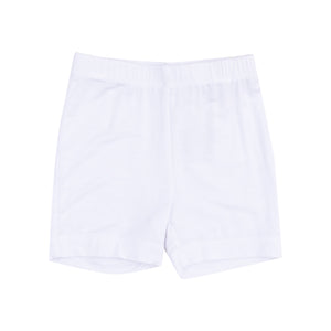 Discover the perfect summer staple for your little girl with Angel Dear's Girls White Biker Shorts. Designed to keep her comfortable and worry-free, these shorts are great for warm weather and make a perfect layering piece for underneath her favorite dresses. Let her cartwheel to her heart's content in these adorable and practical shorts!
