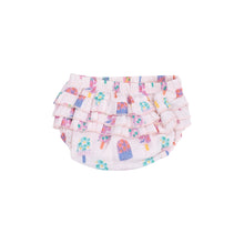 Load image into Gallery viewer, Embrace the joy of summer with the Girls Floral Popsicles Sundress from Angel Dear. Made with super soft muslin, this dress features a playful print of floral popsicles, perfect for a day at the beach. Stay cool and stylish with this must-have summer dress. Infant sizes to 24m include bloomers.
