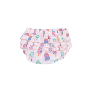 Embrace the joy of summer with the Girls Floral Popsicles Sundress from Angel Dear. Made with super soft muslin, this dress features a playful print of floral popsicles, perfect for a day at the beach. Stay cool and stylish with this must-have summer dress. Infant sizes to 24m include bloomers.