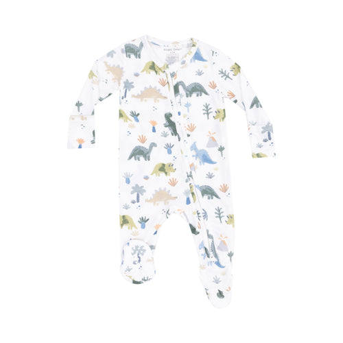 Introducing the Infant Boys Soft Pastel Dinos 2 Way Zipper Footie from Angel Dear! Made with 100% bamboo material. Plus, the 2 way zipper makes it easy to put on and take off, perfect for busy parents. Your little dino lover will adore the soft pastel dino print on this footie.